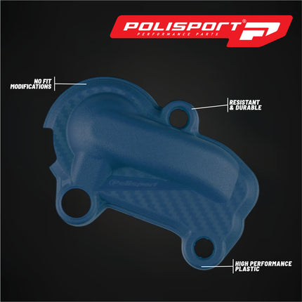 Polisport Motocross Motorcycles (MX) Water Pump cover for Husqvarna TE 250/300 (2020-23) and Husqvarna TC 250 (2019-22) Dirt Bikes - Durable PA6 Polyamide, Impact and Abrasion Resistant - Navy Blue