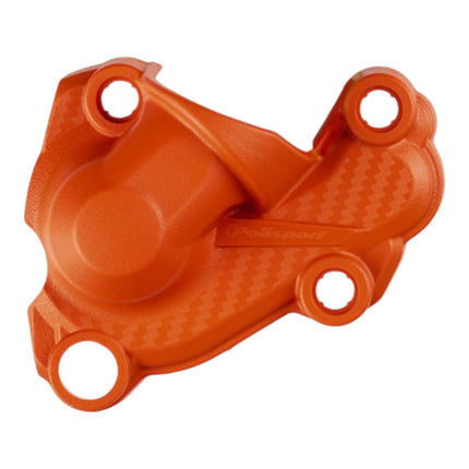 Polisport Motocross Motorcycles (MX) Water Pump cover for KTM EXC-F 250/350 (2017-2023) & SX-F 250/350 (2016-2022) Dirt Bikes - High-Impact Plastic Guard - Orange