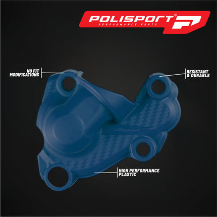 Polisport Motocross Motorcycles (MX) Water Pump cover for Husqvarna FE 250/350 (2017-2023) & FC/FX 250/350 (2016-2022) Dirt Bike - Durable PA6 Polyamide Guard, Shields Against Trail Debris - Navy Blue