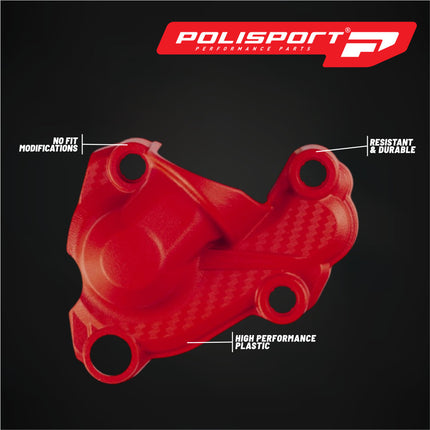 Polisport Motocross Motorcycles (MX) Water Pump cover for GasGas MC 250F/350F & EC 250F/350F (2021-2022) Dirt Bikes - Durable PA6 Polyamide Guard, Shields Against Trail Debris - Red