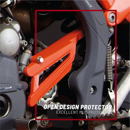 Polisport Front Sprocket Protector Guard Durable Impact Shield for Honda CRF250R (2018-25) Mud-Resistant (Black)