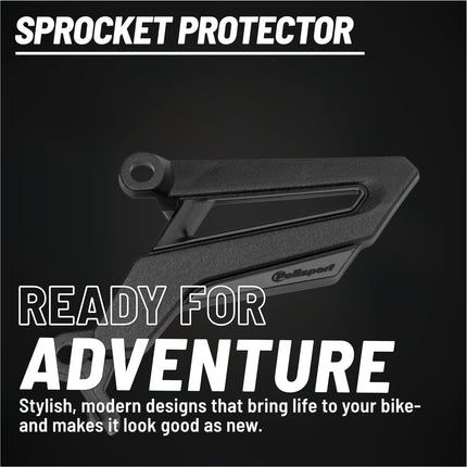 Polisport Front Sprocket Protector Guard Durable Impact Shield for Honda CRF 450R/CRF 450RX (2021-25) Mud-Resistant (Black)