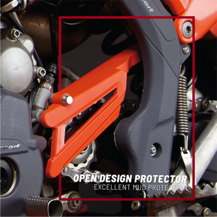 Polisport Front Sprocket Protector Guard Durable Impact Shield for Honda CRF 450R/CRF 450RX (2021-25) Mud-Resistant (Red)