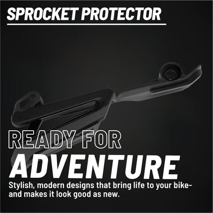 Polisport Front Sprocket Protector Guard Durable Impact Shield for Beta RR2T/4T (2020-24) RR X-PRO 2T/4T (2025) Mud-Resistant (Black)