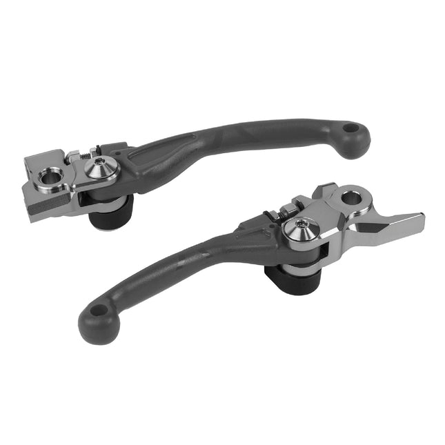 Polisport  Pivot Unbreakable Levers Kit - Fits: Honda CRF 250R/250RX/450R/450RX (2007-2024) Motocross (MX/Enduro) Brake/Clutch Levers, Durable Composite, OEM Shape, Easy Install, Nardo Grey