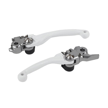Polisport  Pivot Unbreakable Levers Kit - Fits: Honda CRF 250R/250RX/450R/450RX (2007-2024) Motocross (MX/Enduro) Brake/Clutch Levers, Durable Composite, OEM Shape, Easy Install, White
