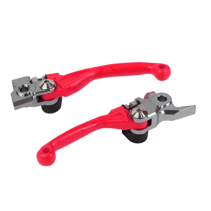 Polisport  Pivot Unbreakable Levers Kit - Fits: Honda CRF 450R (2021-2025) Motocross (MX/Enduro) Brake/Clutch Levers, Durable Composite, OEM Shape, Easy Install, Red