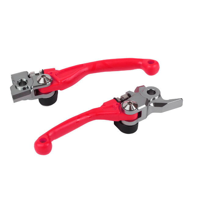 Polisport  Pivot Unbreakable Levers Kit - Fits: Honda CRF 450R (2021-2025) Motocross (MX/Enduro) Brake/Clutch Levers, Durable Composite, OEM Shape, Easy Install, Red