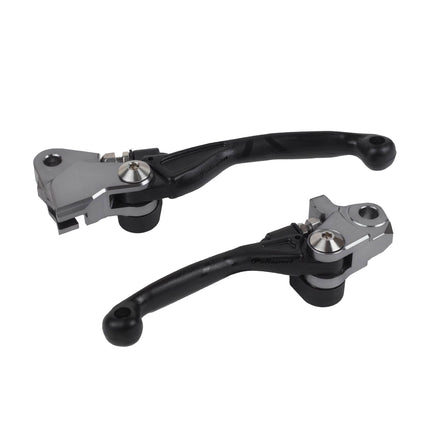 Polisport  Pivot Unbreakable Levers Kit - Fits: Kawasaki KX250F/KX450F (2005-2012) Motocross (MX/Enduro) Brake/Clutch Levers, Durable Composite, OEM Shape, Easy Install, Black