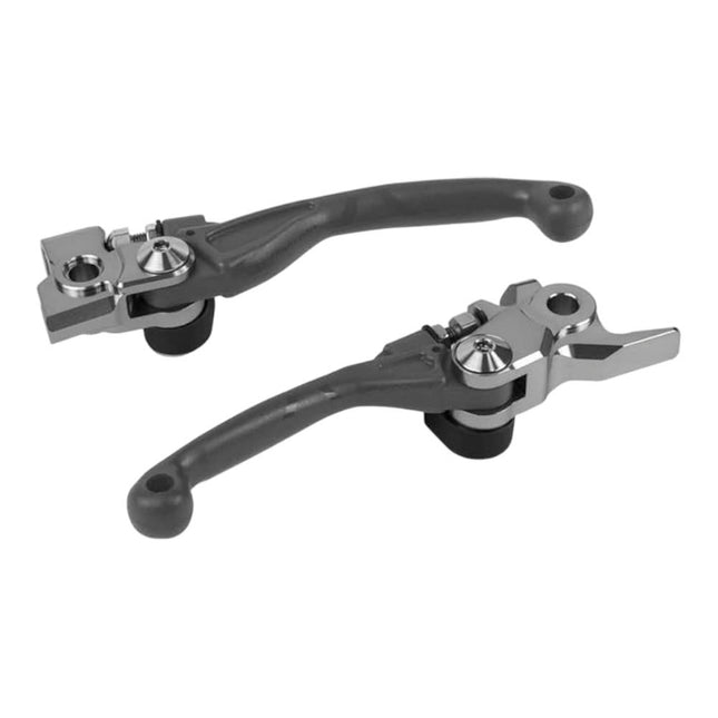 Polisport  Pivot Unbreakable Levers Kit - Fits: Kawasaki KX250F/KX450F (2005-2012) Motocross (MX/Enduro) Brake/Clutch Levers, Durable Composite, OEM Shape, Easy Install, Nardo Grey