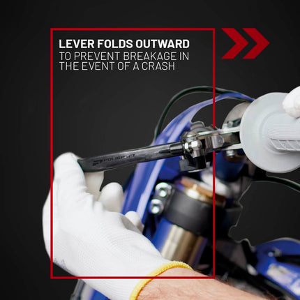 Polisport  Pivot Unbreakable Levers Kit - Fits: Kawasaki KX250F/KX450F (2005-2012) Motocross (MX/Enduro) Brake/Clutch Levers, Durable Composite, OEM Shape, Easy Install, Nardo Grey