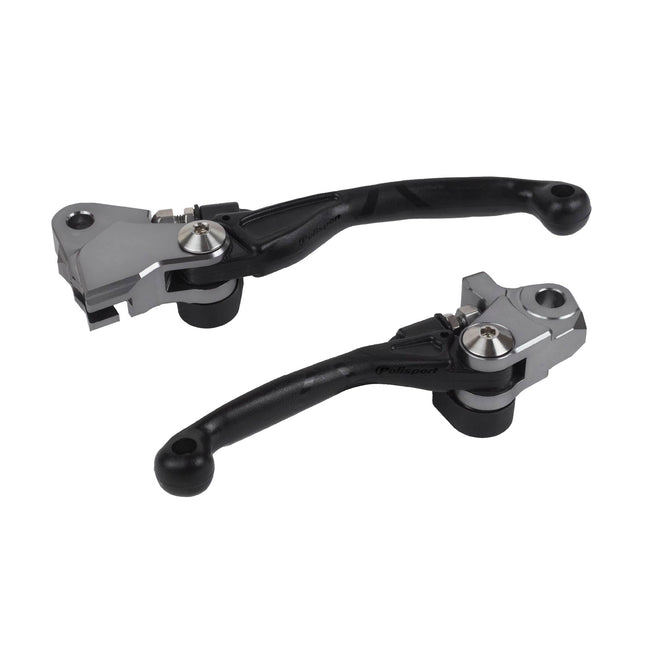 Polisport  Pivot Unbreakable Levers Kit Fits Kawasaki KX250/KX450/KX250X/KX450X/KX450SR (2019-2023) Motocross (MX/Enduro) Brake/Clutch Levers, Durable Composite, OEM Shape Easy Install Black