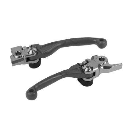 Polisport  Pivot Unbreakable Levers Kit - Fits: Kawasaki KX250/KX450 (2019-2023) Motocross (MX/Enduro) Brake/Clutch Levers, Durable Composite, OEM Shape, Easy Install, Nardo Grey