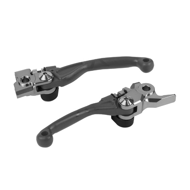 Polisport  Pivot Unbreakable Levers Kit - Fits: Suzuki RM-Z 450 (2005-2023) RMZ 250 (2007-2022) Motocross (MX/Enduro) Brake/Clutch Levers, Durable Composite, OEM Shape, Easy Install, Nardo Grey