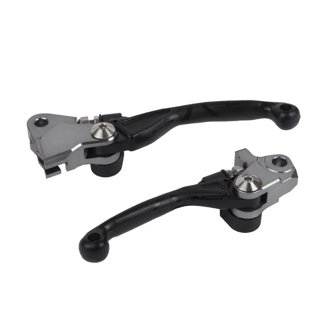 Polisport  Pivot Unbreakable Levers Kit - Fits: Yamaha YZ/WR (2019-2025); Fantic XEF 250/450 (2022-2023) Motocross (MX/Enduro) Brake/Clutch Levers, Durable Composite, OEM Shape, Easy Install, Black