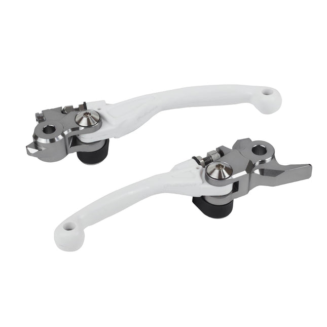 Polisport Pivot Levers Kit Fits Sherco SE/SEF (2017-26), Husqvarna FC/FE 250-450 (2014-16), KTM EXC/EXC-F/SX/SX-F 250-450 (2014-25) MX/Enduro Brake/Clutch Durable OEM Shape Easy Install White