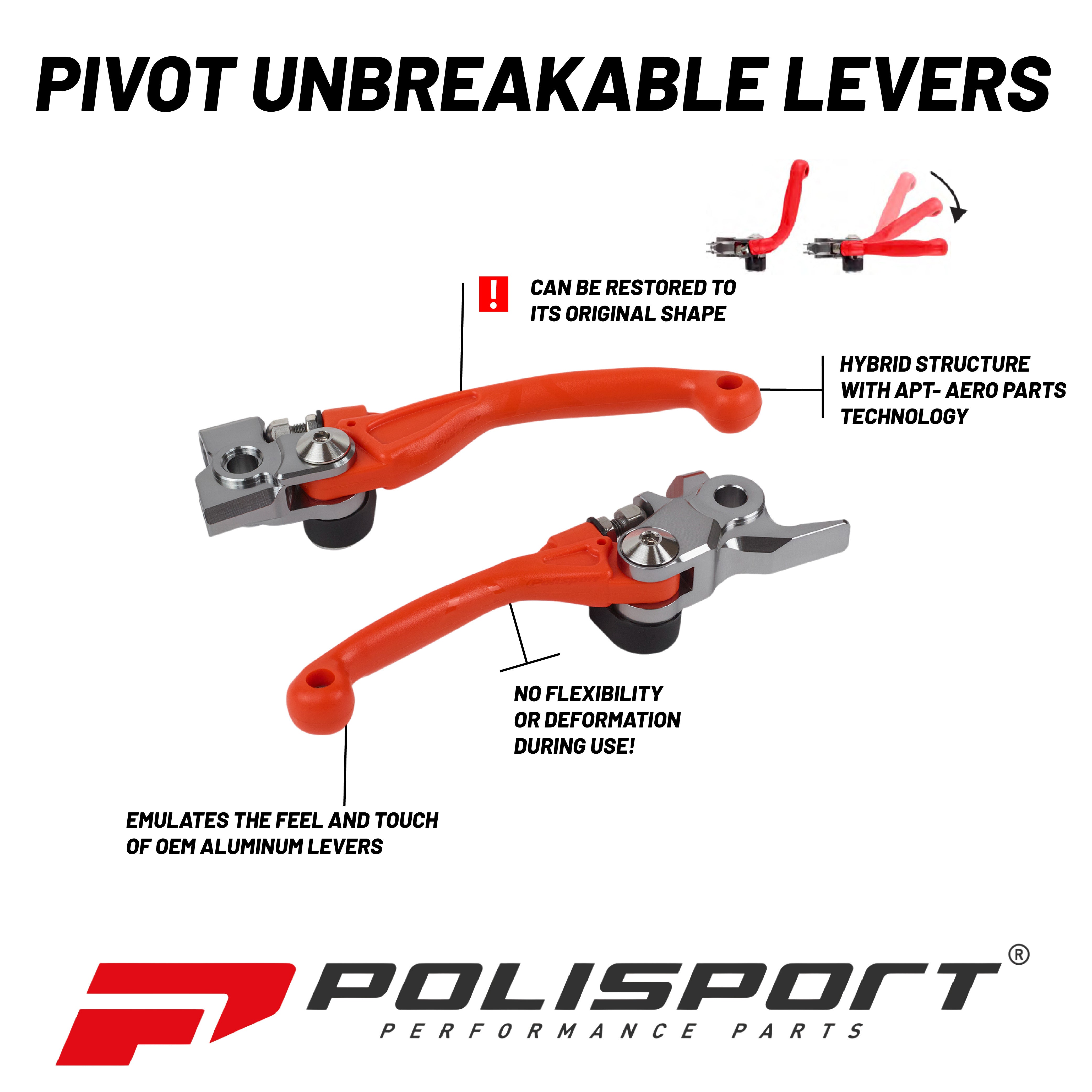 Polisport Polisport Piv Lever Set KTM250-450SX/EXC(14->)