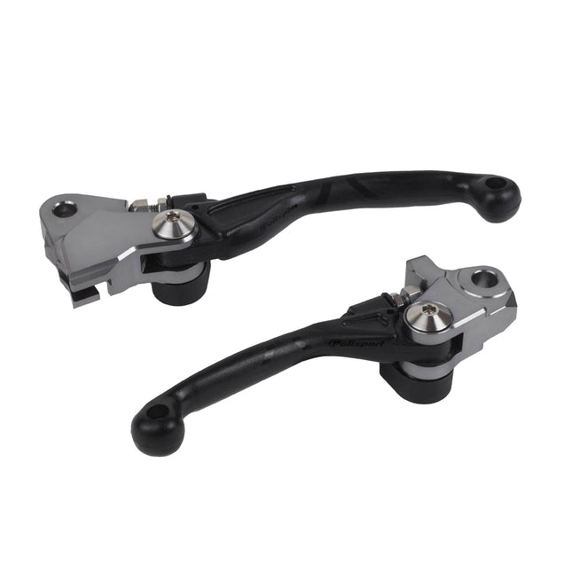 Polisport Pivot Levers Kit - Fits Husqvarna TX/FX (2022-25), TC/FC (2019-25), KTM EXC 125/200 (2014-16), SX 125/150 (2014-15) MX Brake/Clutch, Durable Composite, OEM Shape, Easy Install, Black