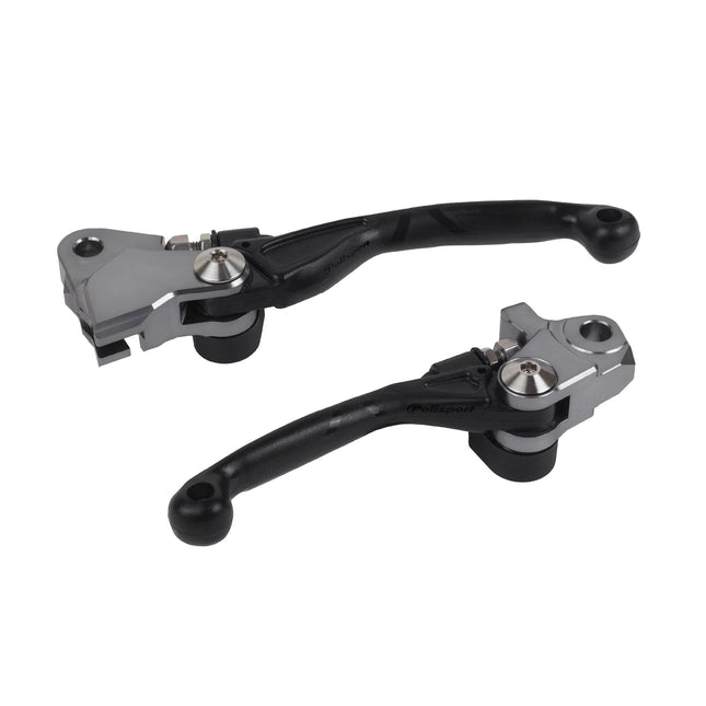 Polisport Pivot Levers Kit - Fits GASGAS MC/MC-F/EX/EX-F (2021-23), KTM SX85 (2013-25), FREERIDE (2014-17) MX Brake/Clutch, Durable Composite, OEM Shape, Easy Install, Black