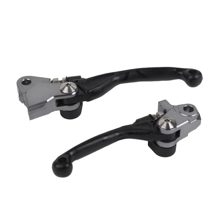 Polisport  Pivot Unbreakable Levers Kit - Fits: Husqvarna TC/TE/FE/FX/TX (2019-2021) Motocross (MX/Enduro) Brake/Clutch Levers, CNC Adapter, 3-Finger Design, OEM Feel, Easy Install, Black