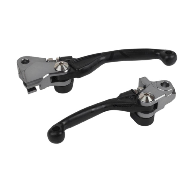 Polisport  Pivot Unbreakable Levers Kit - Fits: Beta RR (2015-2026) Motocross (MX/Enduro) Brake/Clutch Levers, APT Composite, CNC Adapter, OEM Feel, Easy Install, Black