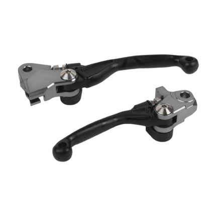 Polisport  Pivot Unbreakable Levers Kit - Fits: Kawasaki KX450/KX450X (2024-2025) Motocross (MX/Enduro) Brake/Clutch Levers, APT Composite, CNC Adapter, OEM Feel, Easy Install, Black