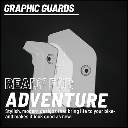 Polisport Graphic Guard for Honda CRF450R/RX (2021-2024) - Injection-Molded Plastic - OEM Fit - Clear Radiator Shroud Protection - Lightweight and Durable
