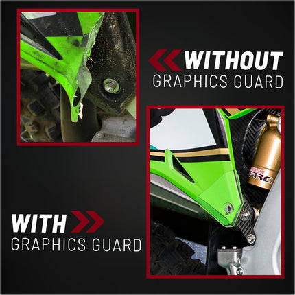 Polisport Graphic Guard for Honda CRF450R/RX (2021-2024) - Injection-Molded Plastic - OEM Fit - Clear Radiator Shroud Protection - Lightweight and Durable