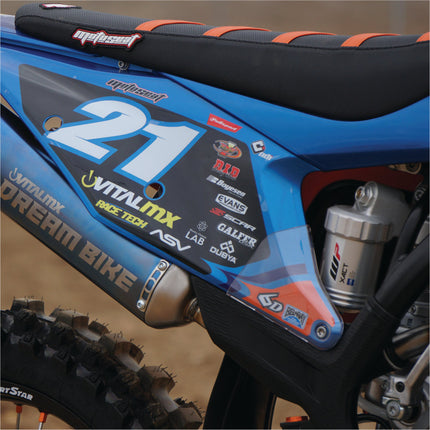 Polisport Graphic Guard for Honda CRF450R/RX (2021-2024) - Injection-Molded Plastic - OEM Fit - Clear Radiator Shroud Protection - Lightweight and Durable