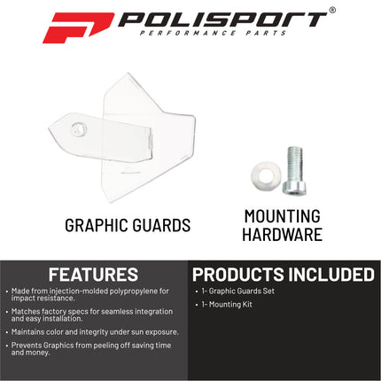 Polisport Graphic Guard for Beta RR 2T/4T (2020-2024) - Injection-Molded Plastic - OEM Fit - Clear Radiator Shroud Protection - Lightweight and Durable