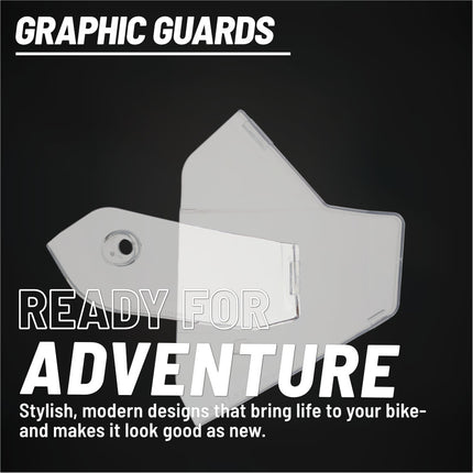 Polisport Graphic Guard for Beta RR 2T/4T (2020-2024) - Injection-Molded Plastic - OEM Fit - Clear Radiator Shroud Protection - Lightweight and Durable