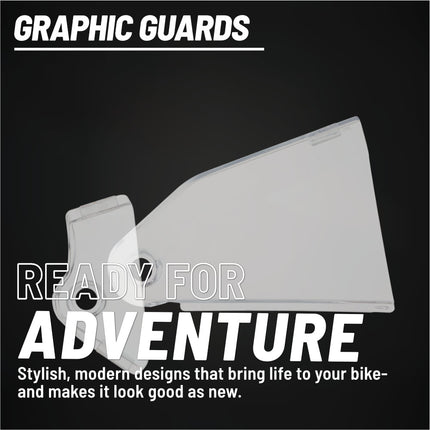 Polisport Graphic Guards for GASGAS MC MCF EC ECF EX EXF (2021-2023)  Durable Injection-Molded Plastic/clear