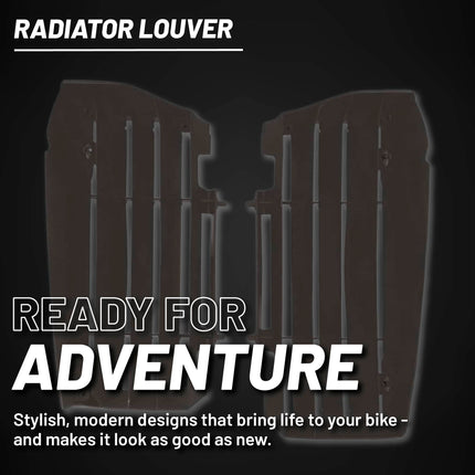 Polisport Radiator Louvers - Black Panels for Yamaha YZ 125/250 (2022-2025) - OEM Fit, Durable Plastic, Enhanced Airflow, Easy Installation