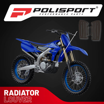 Polisport Radiator Louvers - Black Panels for Yamaha YZ 125/250 (2022-2025) - OEM Fit, Durable Plastic, Enhanced Airflow, Easy Installation