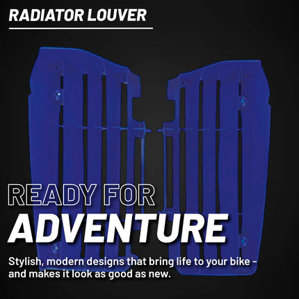 Polisport Radiator Louvers - Blue Panels for Yamaha YZ 125/250 (2022-2024) - OEM Fit, Durable Plastic, Enhanced Airflow, Easy Installation
