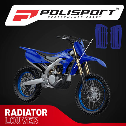 Polisport Radiator Louvers - Blue Panels for Yamaha YZ 125/250 (2022-2024) - OEM Fit, Durable Plastic, Enhanced Airflow, Easy Installation