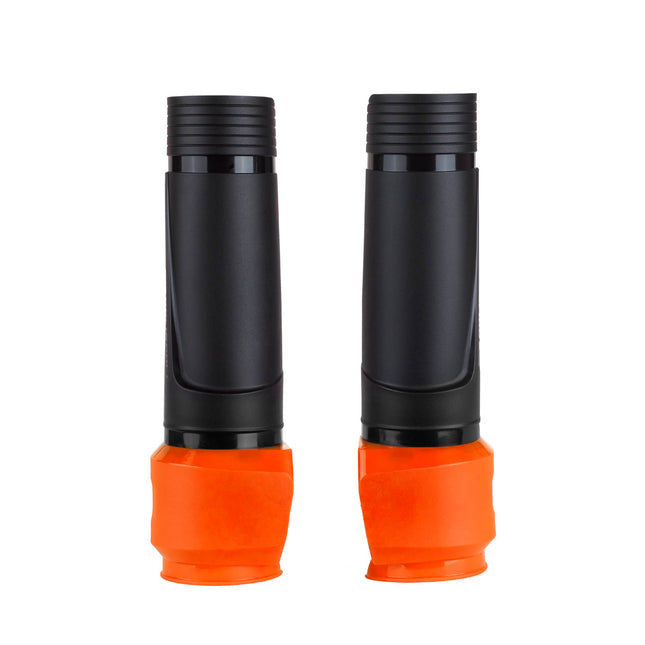 Polisport Lower Triple Clamp Guard - Durable Plastic Protection for Dirt Bike Forks, Universal Fit with Pre-Cut Lines, Foam Strips to Prevent Scratches, Easy Install-Under 1 Minute - Black/Orange