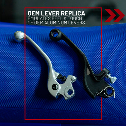 Polisport  APT Unbreakable Clutch Lever - Fits: Triumph TF 250-X (2024-2025), OEM Shape, APT Composite, Stainless Strip, CNC Adapter, Bendable Design, Easy Install, Black