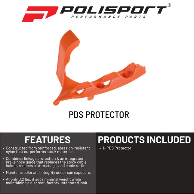 Polisport Motocross Motorcycles (MX) PDS Protector for KTM EXC125/150/250/300/350/450/500, EXC-F250/350/450/500, XC-W150/250/300/350/450/500, XCF-W250/350/450 (2017-2023) Dirt Bikes - Orange