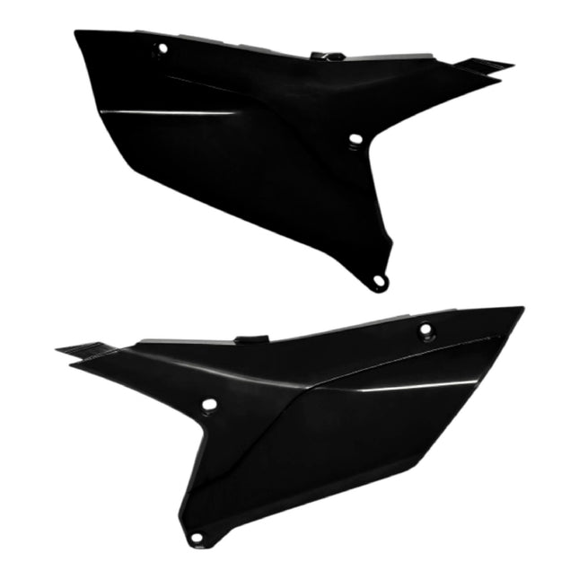 Polisport Motocross (MX) Replica Plastics Side Panels for Yamaha YZ 450F (2023-25), YZ 250F/450FX (2024-25) Dirt Bike - OEM Quality, Durable, Flexible & Perfect Fit - Black