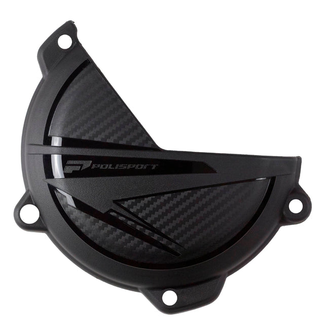 Polisport Clutch Cover Protector Kit (Black) - Compatible with Husquvarna & KTM EXC/TE 250/300(24) SX/-F/TC250/300 FC450(23-24)