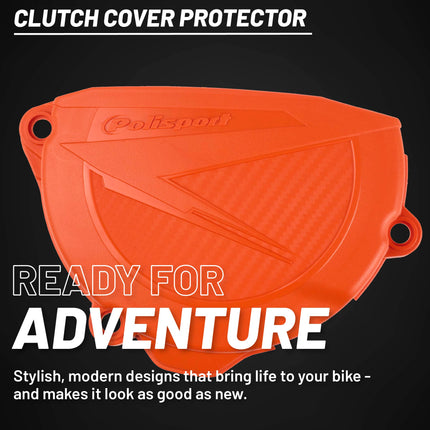 Polisport Clutch Cover Protector Kit (Black) - Compatible with Husquvarna & KTM EXC/TE 250/300(24) SX/-F/TC250/300 FC450(23-24)