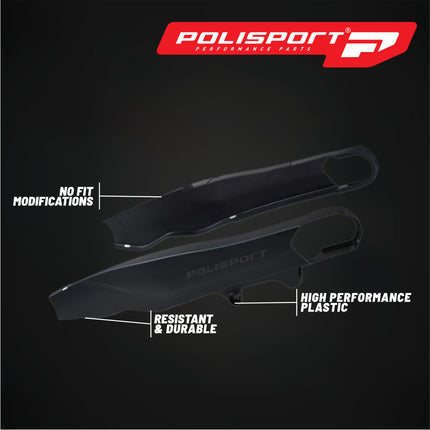 Polisport Motocross Motorcycles (MX) Swingarm Protector for KTM SX 125/150/250/350 (2023-2024), SX-F 250/350/450 (2023-2024), XC 250/350 (2023-2024), XC-F 250/350/450 (2023-2024) Dirt Bikes - Black