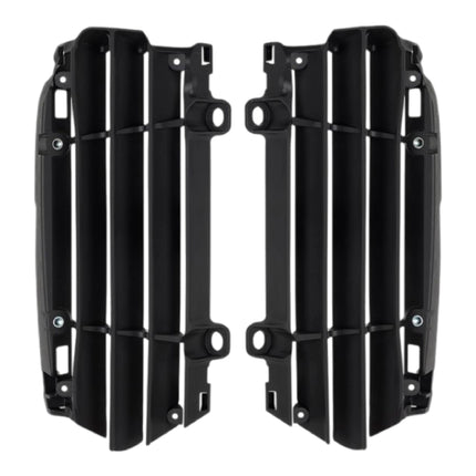 Polisport Radiator Louvers - Black Panels for GasGas (2024) Husqvarna (2023-2024) KTM (2023-2024) - OEM Fit, Durable Plastic, Enhanced Airflow, Easy Installation