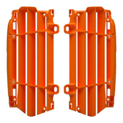 Polisport Radiator Louvers - Orange Panels for KTM EXC.EXC-F/XC-W/XCF-W (2024) KTM SX.SX-F/XC/XC-F (2023-2024) - OEM Fit, Durable Plastic, Enhanced Airflow, Easy Installation