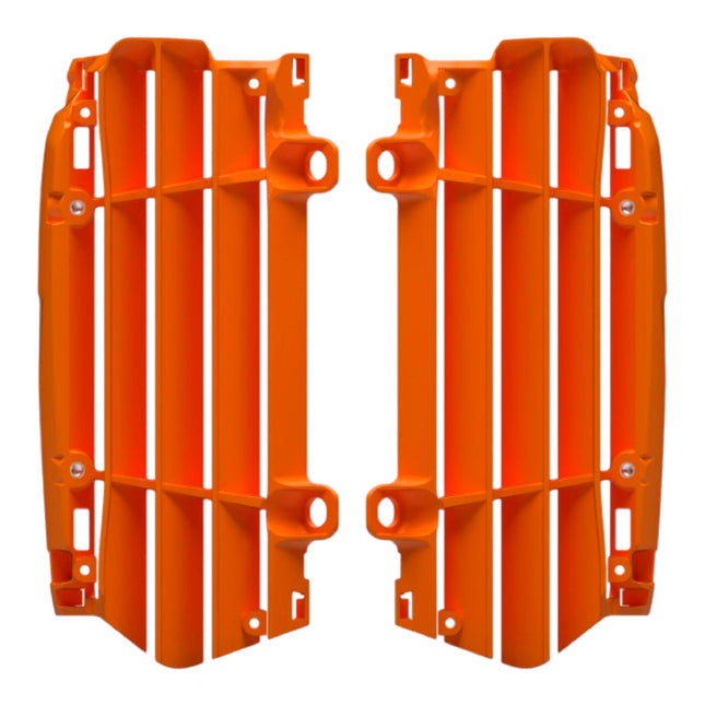 Polisport Radiator Louvers - Orange Panels for KTM EXC.EXC-F/XC-W/XCF-W (2024) KTM SX.SX-F/XC/XC-F (2023-2024) - OEM Fit, Durable Plastic, Enhanced Airflow, Easy Installation