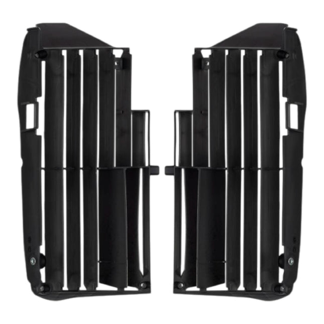 Polisport Radiator Louvers - Black Panels for Yamaha YZ 250F/450FX/WR 450F (2024) Yamaha YZ 450F (2023-2024) - OEM Fit, Durable Plastic, Enhanced Airflow, Easy Installation