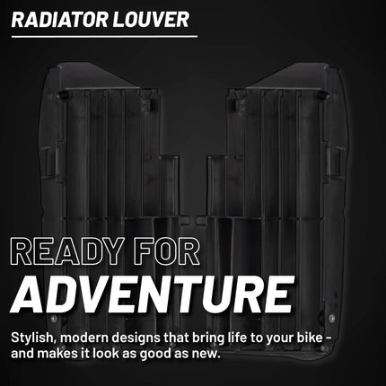 Polisport Radiator Louvers - Black Panels for Yamaha YZ 250F/450FX/WR 450F (2024) Yamaha YZ 450F (2023-2024) - OEM Fit, Durable Plastic, Enhanced Airflow, Easy Installation
