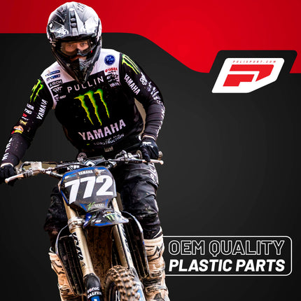 Polisport Radiator Louvers - Black Panels for Yamaha YZ 250F/450FX/WR 450F (2024) Yamaha YZ 450F (2023-2024) - OEM Fit, Durable Plastic, Enhanced Airflow, Easy Installation