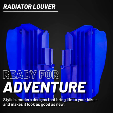 Polisport Radiator Louvers - Blue Panels for Yamaha YZ 250F/450FX/WR 450F (2024) Yamaha YZ 450F (2023-2024) - OEM Fit, Durable Plastic, Enhanced Airflow, Easy Installation